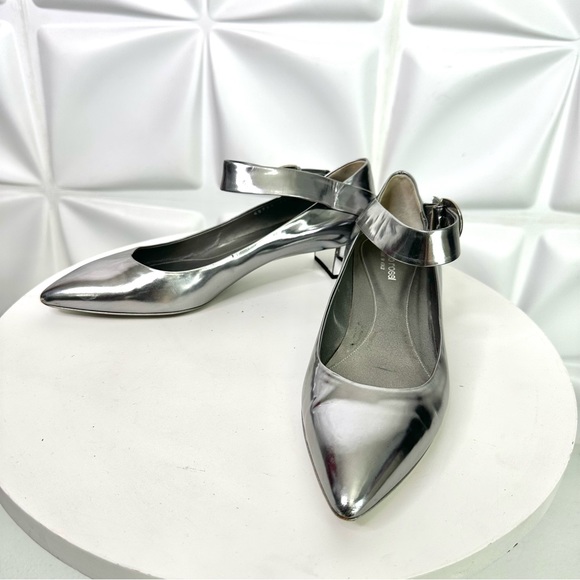 ⭐️ CLEARANCE SALE ⭐️ SERGIO ROSSI metallic silver patent leather *heels need TLC - Picture 14 of 16
